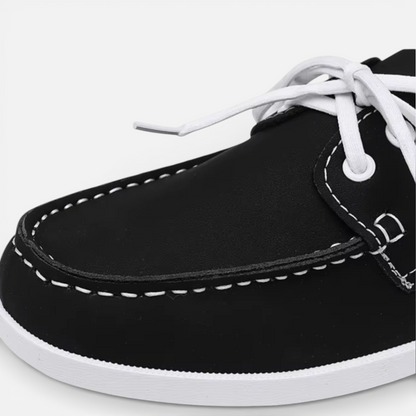 Presvell | Men’s Leather Boat Shoes - Slip On Casual Shoes