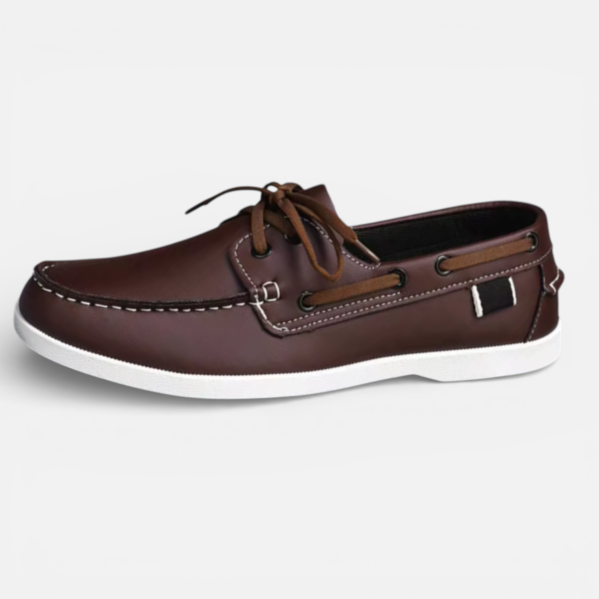 Presvell | Men’s Leather Boat Shoes - Slip On Casual Shoes