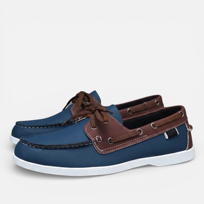 Presvell | Men’s Leather Boat Shoes - Slip On Casual Shoes