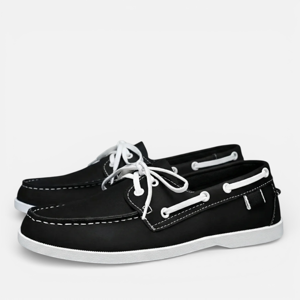Presvell | Men’s Leather Boat Shoes - Slip On Casual Shoes