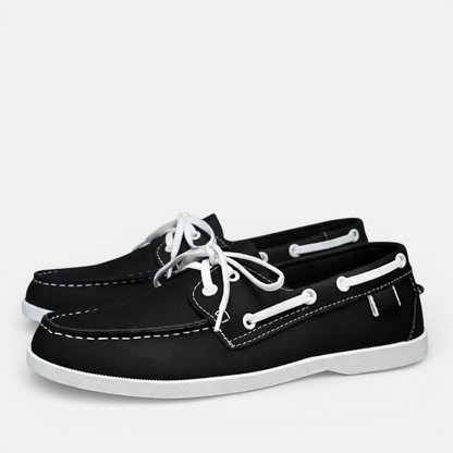 Presvell | Men’s Leather Boat Shoes - Slip On Casual Shoes