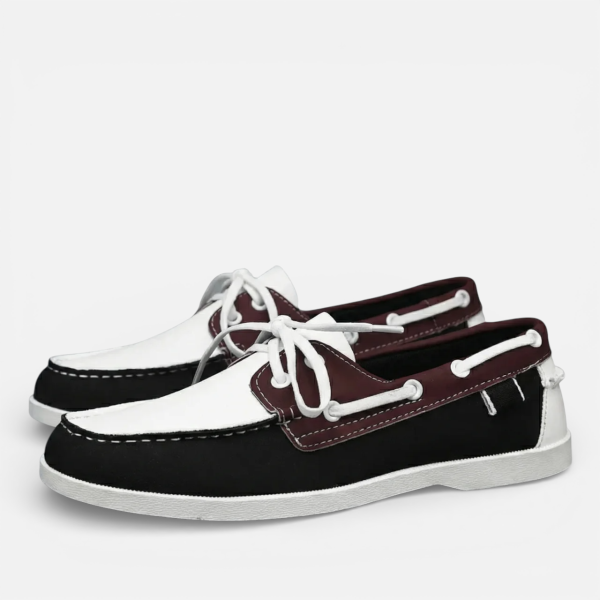 Presvell | Men’s Leather Boat Shoes - Slip On Casual Shoes