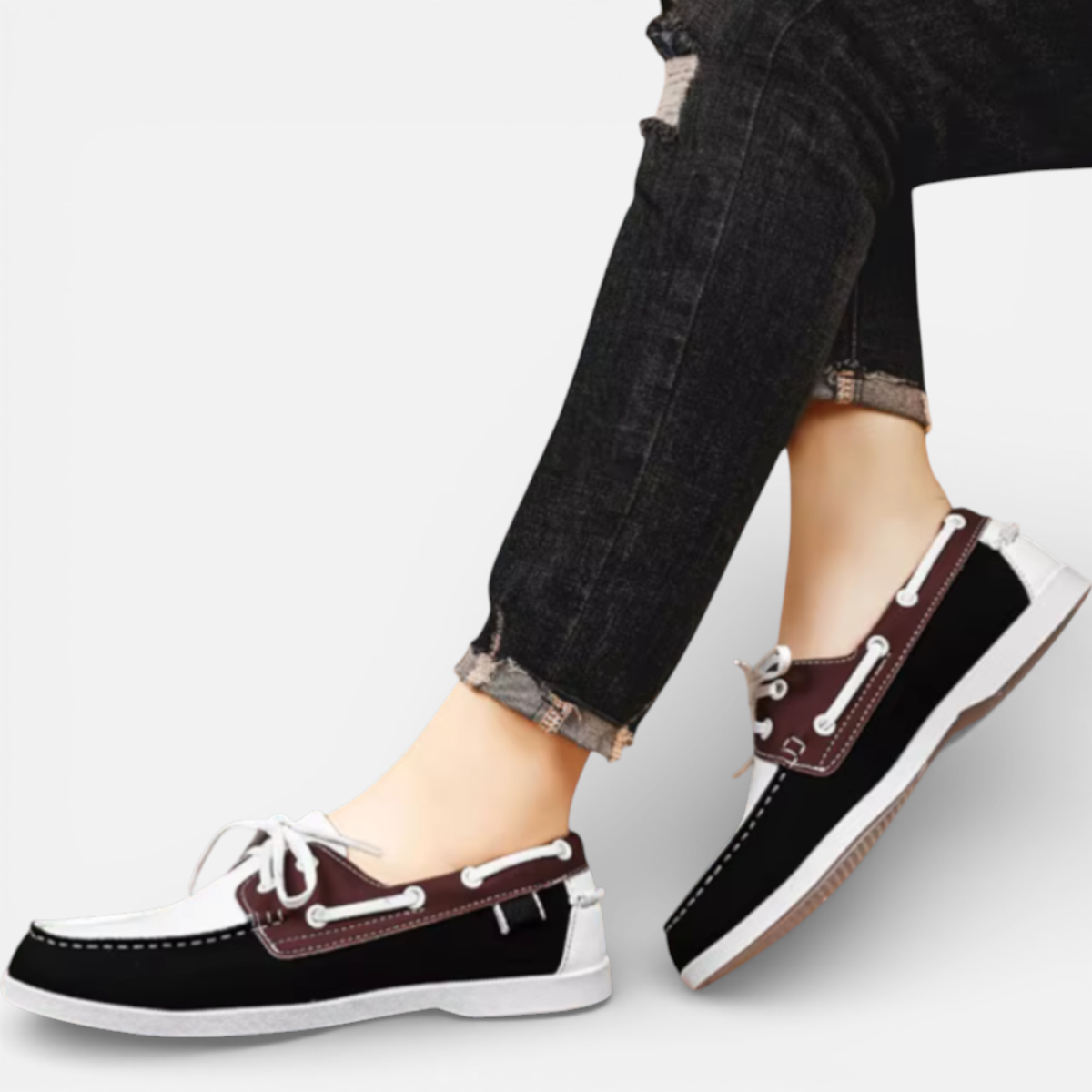 Presvell | Men’s Leather Boat Shoes - Slip On Casual Shoes