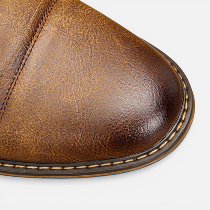 Presvell l Men’s Leather Derby Shoes - Lace Up Formal Shoes