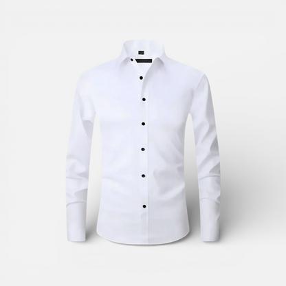 Presvell | Men’s Classic Dress Shirt - Stretch Fabric Formal Fit