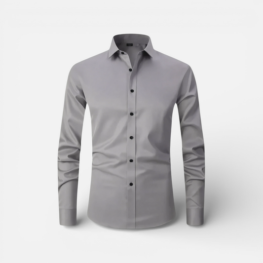 Presvell | Men’s Classic Dress Shirt - Stretch Fabric Formal Fit