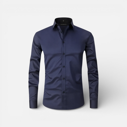 Presvell | Men’s Classic Dress Shirt - Stretch Fabric Formal Fit