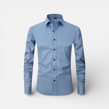 Presvell | Men’s Classic Dress Shirt - Stretch Fabric Formal Fit