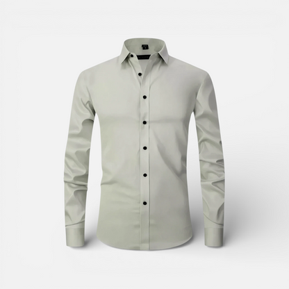 Presvell | Men’s Classic Dress Shirt - Stretch Fabric Formal Fit