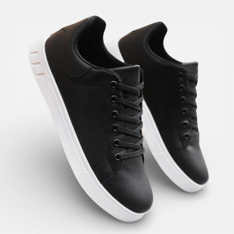 Presvell | Men’s Leather Sneakers - Durable Everyday Comfort