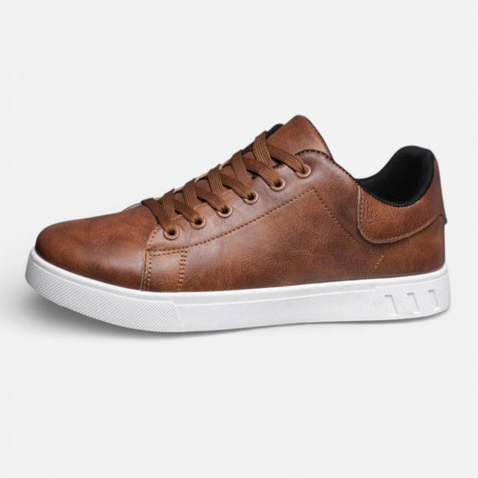 Presvell | Men’s Leather Sneakers - Durable Everyday Comfort