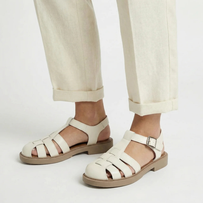 Presvell | Women’s Leather Fisherman Sandals - Comfortable Summer Shoes