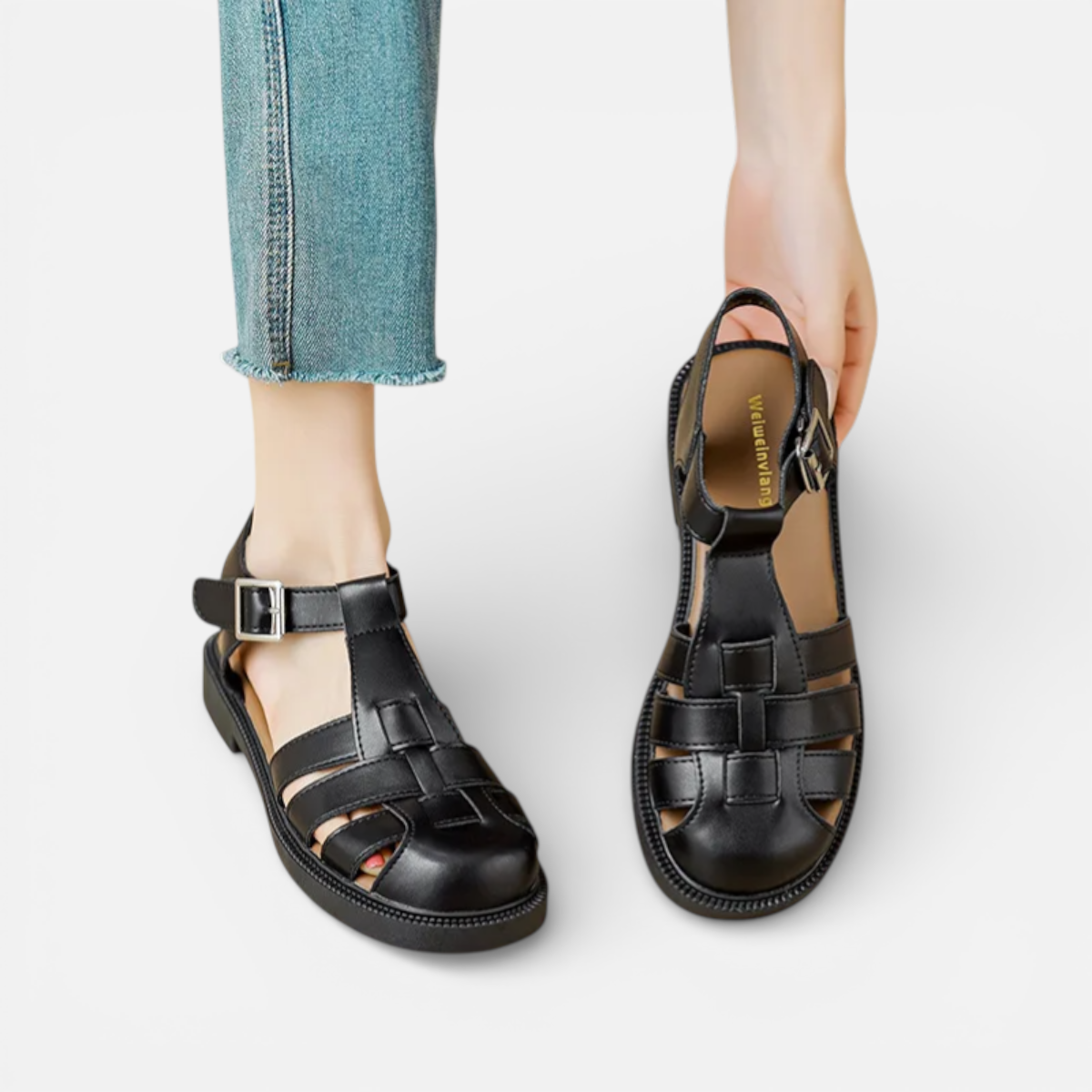 Presvell | Women’s Leather Fisherman Sandals - Comfortable Summer Shoes