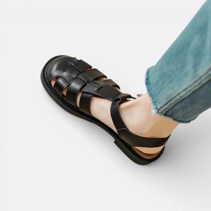 Presvell | Women’s Leather Fisherman Sandals - Comfortable Summer Shoes
