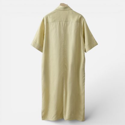Presvell | Women’s Linen Midi Dress - Lightweight Summer Wear
