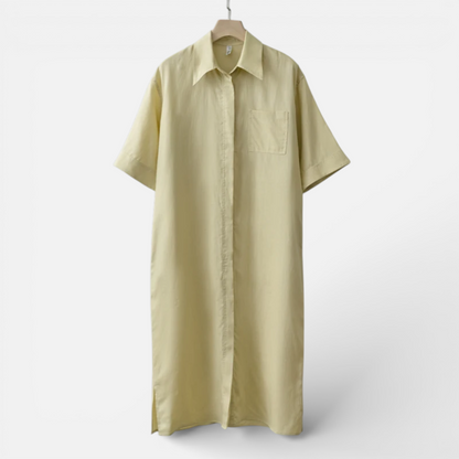 Presvell | Women’s Linen Midi Dress - Lightweight Summer Wear