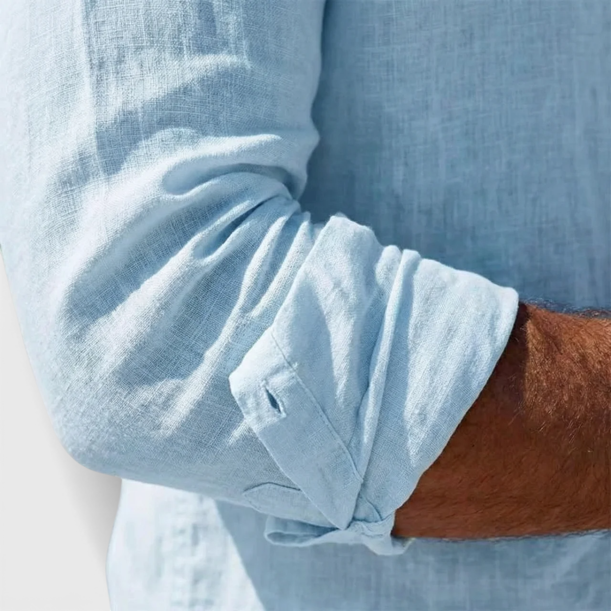 Presvell | Men’s Linen Shirt - Lightweight Summer Smart Casual