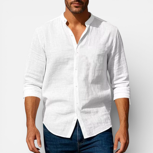 Presvell | Men’s Linen Shirt - Lightweight Summer Casual Wear