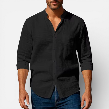 Presvell | Men’s Linen Shirt - Lightweight Summer Casual Wear
