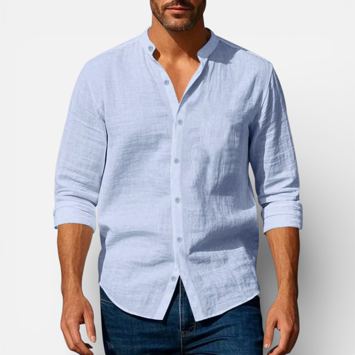 Presvell | Men’s Linen Shirt - Lightweight Summer Casual Wear