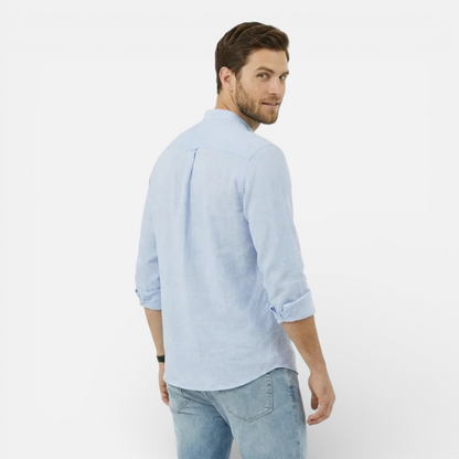 Presvell | Men’s Linen Shirt - Lightweight Summer Casual Wear