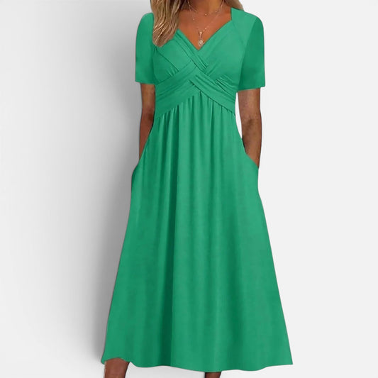 Presvell | Women's Midi Dress With Tummy Control