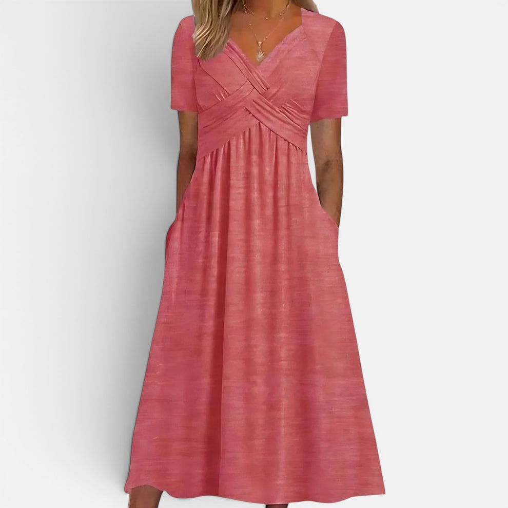 Presvell | Women's Midi Dress With Tummy Control