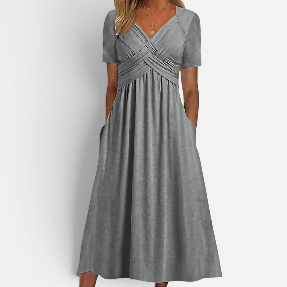 Presvell | Women's Midi Dress With Tummy Control