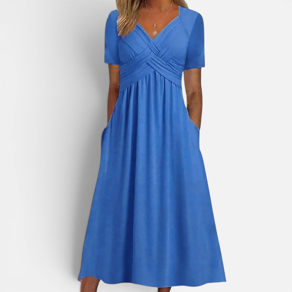 Presvell | Women's Midi Dress With Tummy Control
