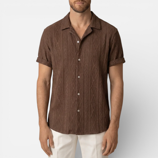 Presvell | Men’s Short Sleeve Button Down Shirt – Summer Wear
