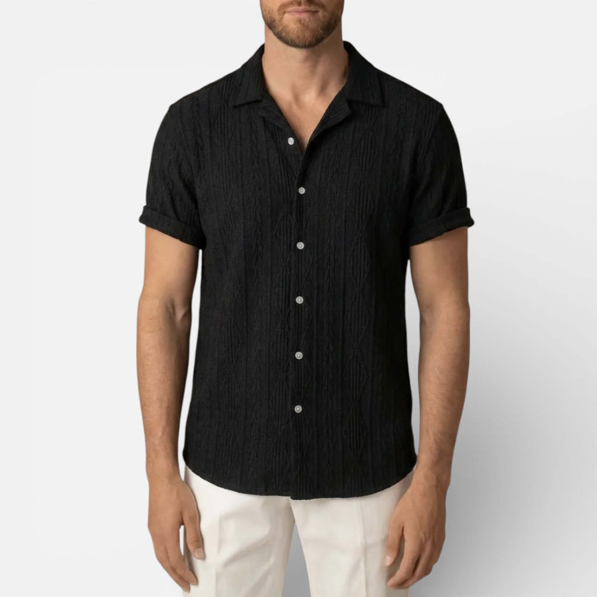 Presvell | Men’s Short Sleeve Button Down Shirt – Summer Wear