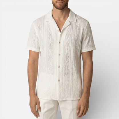Presvell | Men’s Short Sleeve Button Down Shirt – Summer Wear
