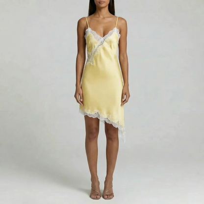 Presvell | Women’s Satin Slip Dress Midi - Elegant Evening Wear