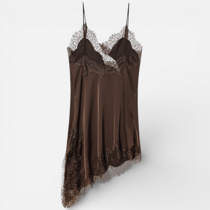 Presvell | Women’s Satin Slip Dress Midi - Elegant Evening Wear