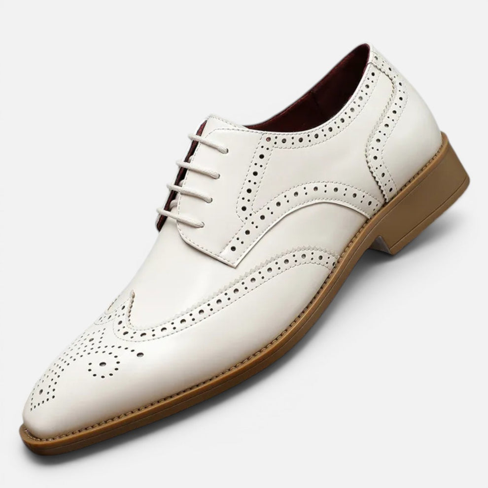 Presvell | Men’s Leather Brogue Dress Shoes - Weddings & Formal Occasions