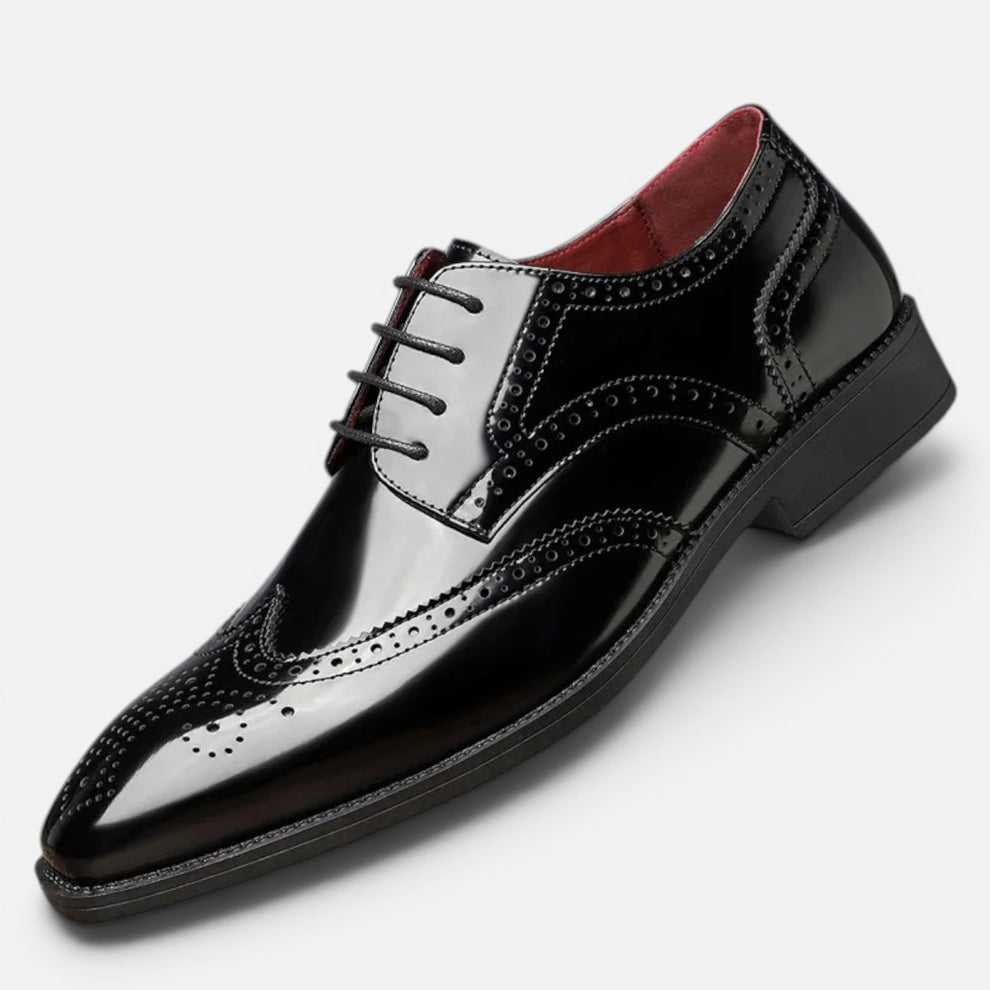 Presvell | Men’s Leather Brogue Dress Shoes - Weddings & Formal Occasions