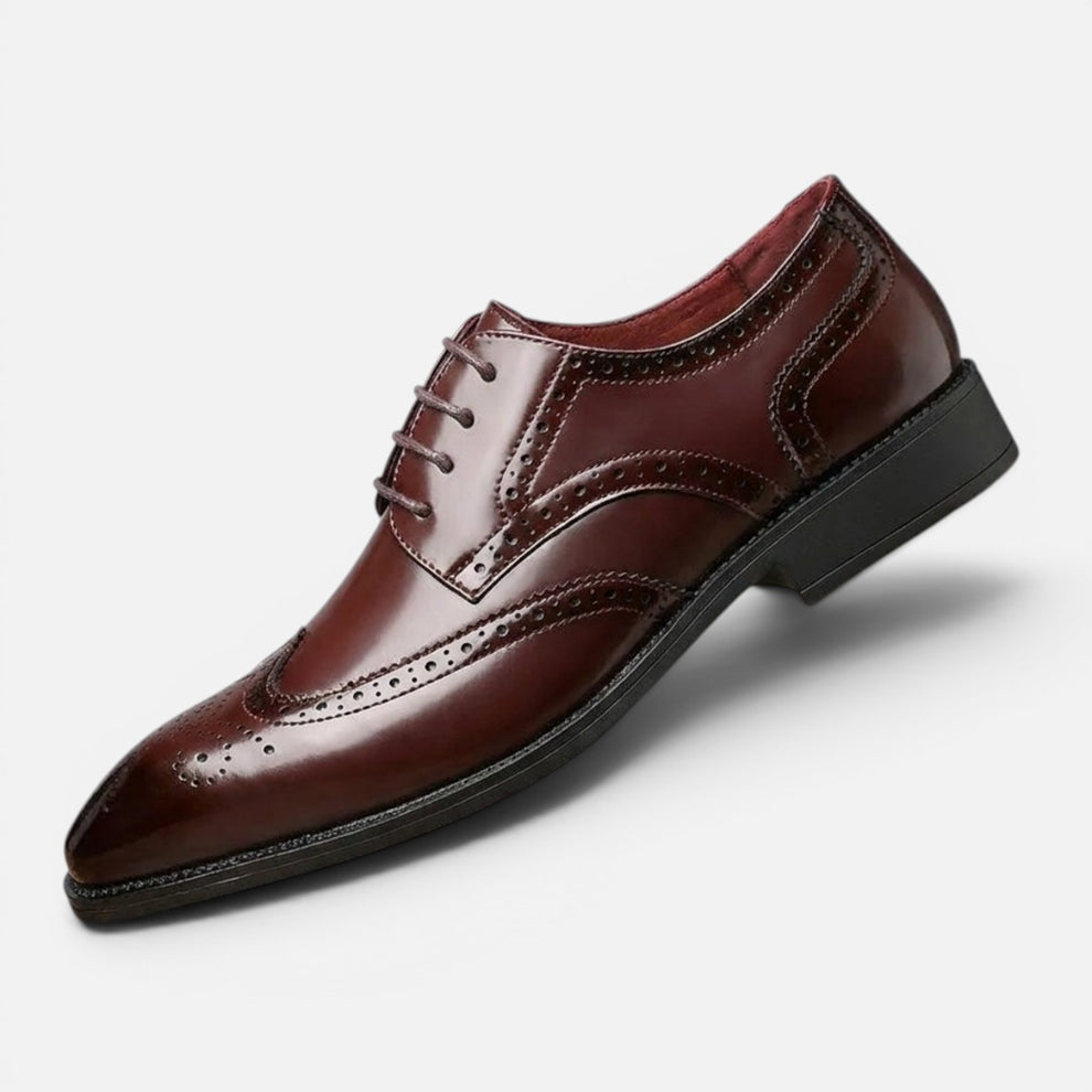 Presvell | Men’s Leather Brogue Dress Shoes - Weddings & Formal Occasions