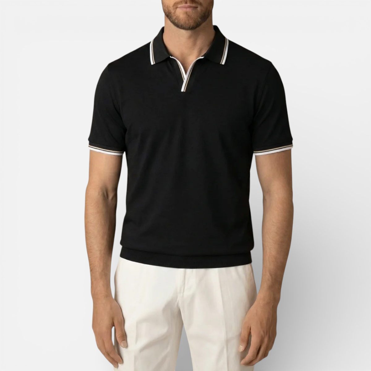 Presvell | Men’s Cotton Polo Shirt - Smart Casual Summer Top