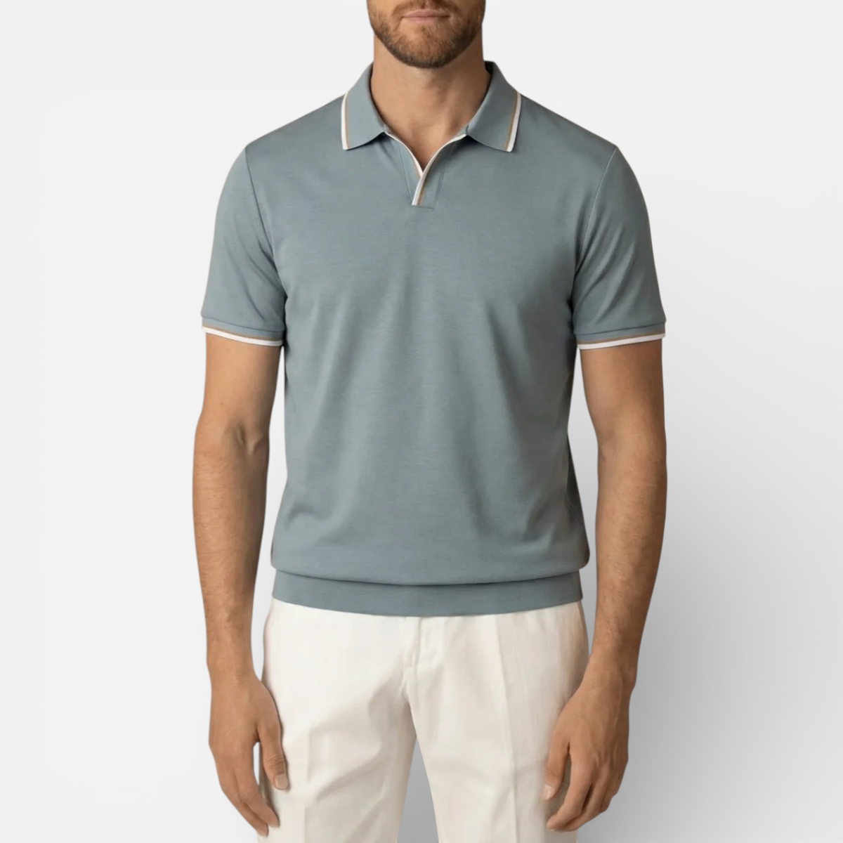 Presvell | Men’s Cotton Polo Shirt - Smart Casual Summer Top