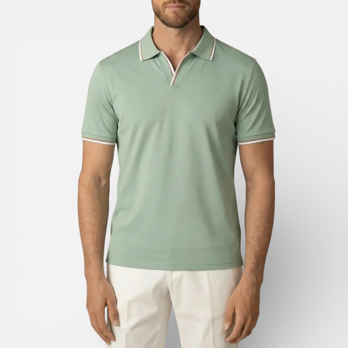 Presvell | Men’s Cotton Polo Shirt - Smart Casual Summer Top